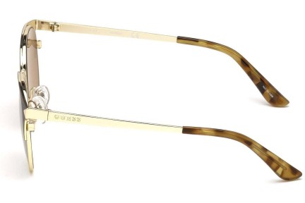 Okulary przeciwsłoneczne Guess GU7516 49G Okrągłe Brązowe