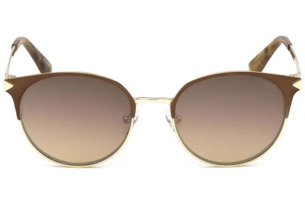 Okulary przeciwsłoneczne Guess GU7516 49G Okrągłe Brązowe