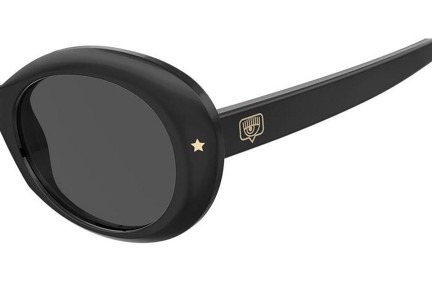 Okulary przeciwsłoneczne Chiara Ferragni CF7028/S 807/IR Owalne Czarne