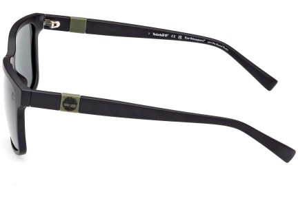 Okulary przeciwsłoneczne Timberland TB9322-H 02R Polarized Kwadratowe Czarne