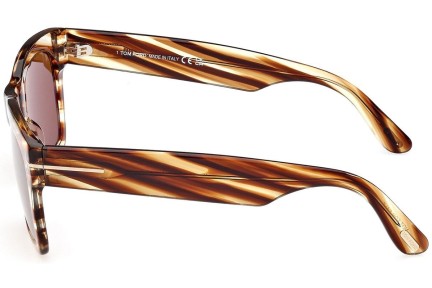 Okulary przeciwsłoneczne Tom Ford Nico 2 FT1062 56E Kwadratowe Havana