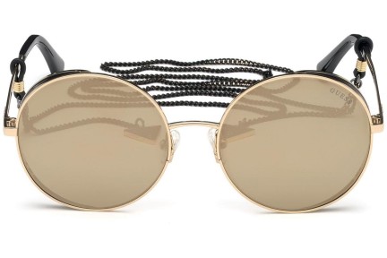 Okulary przeciwsłoneczne Guess GU7606 32G Okrągłe Złote