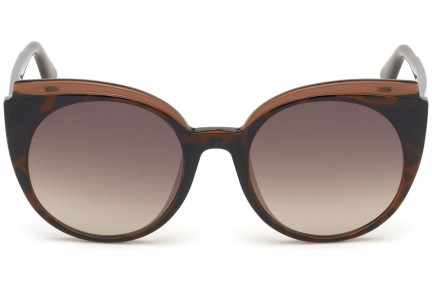 Okulary przeciwsłoneczne Guess GU7591 56F Kocie oczy Havana