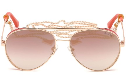 Okulary przeciwsłoneczne Guess GU7607 28U Pilotki (Aviator) Złote