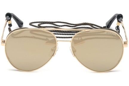Okulary przeciwsłoneczne Guess GU7607 32G Pilotki (Aviator) Złote
