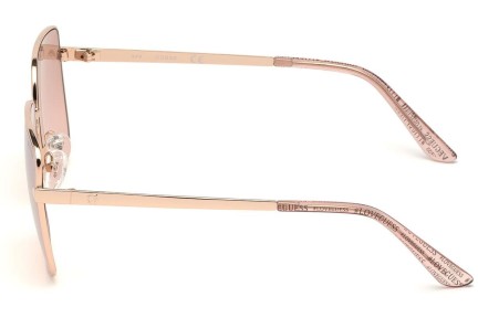 Okulary przeciwsłoneczne Guess GU7615 28U Kwadratowe Złote
