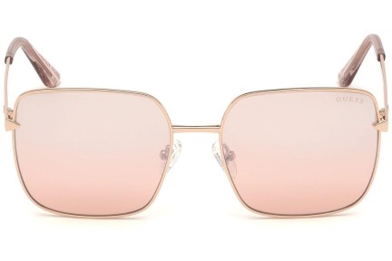 Okulary przeciwsłoneczne Guess GU7615 28U Kwadratowe Złote