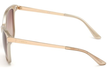 Okulary przeciwsłoneczne Guess GU7657 57F Kwadratowe Beżowe