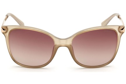 Okulary przeciwsłoneczne Guess GU7657 57F Kwadratowe Beżowe