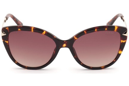 Okulary przeciwsłoneczne Guess GU7658 52F Kocie oczy Havana
