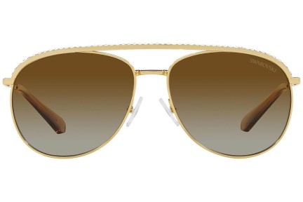 Слънчеви очила Swarovski SK7005 4004T5 Polarized Пилотни Златна