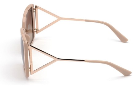 Okulary przeciwsłoneczne Guess GU7751 57F Kwadratowe Beżowe