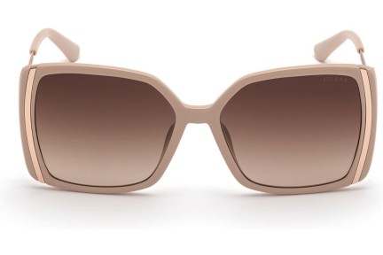 Okulary przeciwsłoneczne Guess GU7751 57F Kwadratowe Beżowe