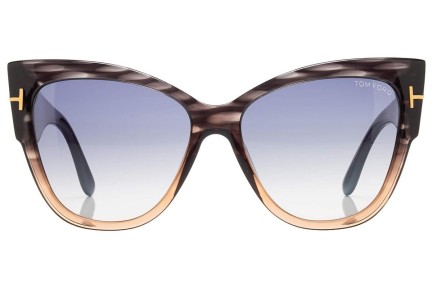 Okulary przeciwsłoneczne Tom Ford Anoushka FT0371 20B Kocie oczy Szare