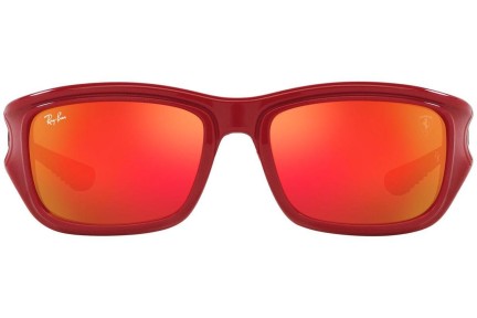 Okulary przeciwsłoneczne Ray-Ban RB4405M F6236Q Kwadratowe Czerwone