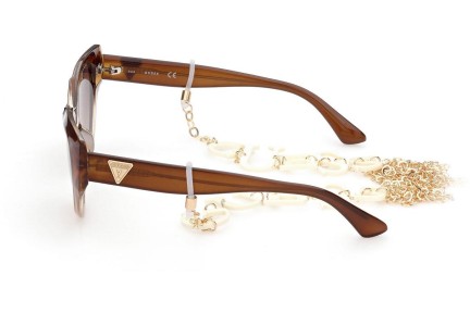 Okulary przeciwsłoneczne Guess GU7787 47F Kocie oczy Brązowe