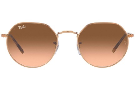 Okulary przeciwsłoneczne Ray-Ban Jack RB3565 9035A5 Okrągłe Brązowe