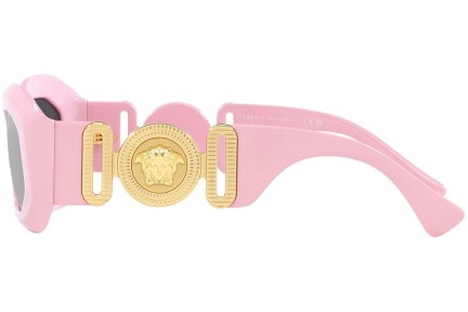 Okulary przeciwsłoneczne Versace Maxi Medusa Biggie VE4425U 544087 Prostokątne Różowe
