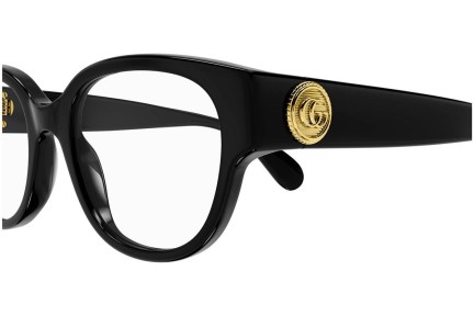 Okulary korekcyjne Gucci GG1411O 004 Owalne Czarne