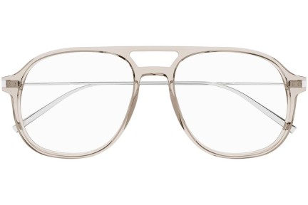 Okulary korekcyjne Saint Laurent SL626 003 blue-light [non-prescription] Pilotki (Aviator) Przezroczyste