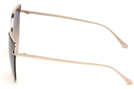 Okulary przeciwsłoneczne Tom Ford Ingrid FT0652 28F Kocie oczy Złote