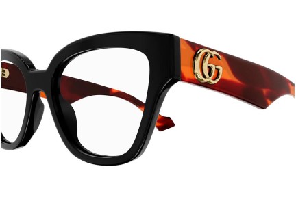 Okulary korekcyjne Gucci GG1424O 007 Nieregularny Czarne