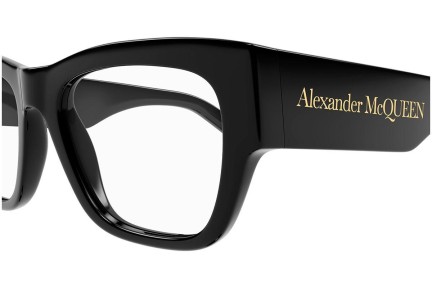 Okulary korekcyjne Alexander McQueen AM0436O 001 Prostokątne Czarne
