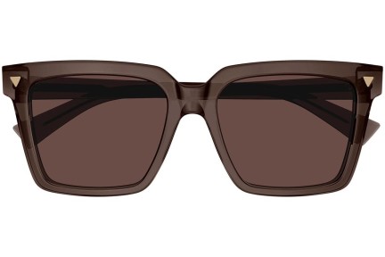Okulary przeciwsłoneczne Bottega Veneta BV1254S 003 Kwadratowe Brązowe