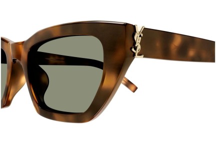 Okulary przeciwsłoneczne Saint Laurent SLM127/F 003 Kocie oczy Havana