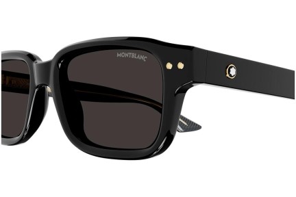 Okulary przeciwsłoneczne Mont Blanc MB0286S 001 Prostokątne Czarne