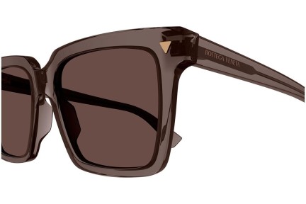 Okulary przeciwsłoneczne Bottega Veneta BV1254S 003 Kwadratowe Brązowe