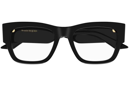 Okulary korekcyjne Alexander McQueen AM0436O 001 Prostokątne Czarne