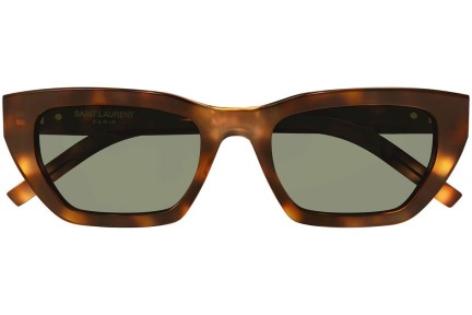 Okulary przeciwsłoneczne Saint Laurent SLM127/F 003 Kocie oczy Havana