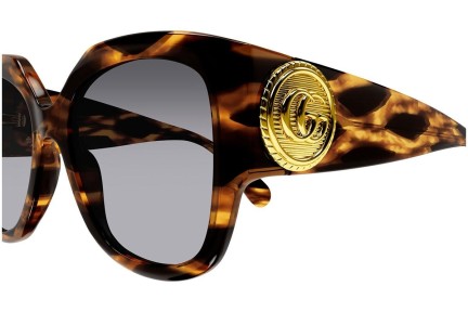 Okulary przeciwsłoneczne Gucci GG1407S 002 Kwadratowe Havana