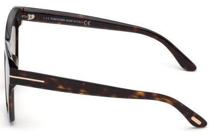 Okulary przeciwsłoneczne Tom Ford Sari FT0690 52F Kwadratowe Havana