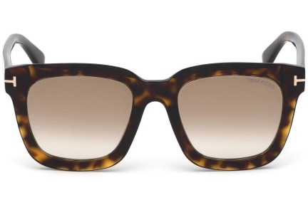 Okulary przeciwsłoneczne Tom Ford Sari FT0690 52F Kwadratowe Havana