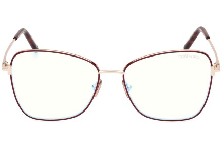 Okulary korekcyjne Tom Ford FT5906-B 069 Kocie oczy Czerwone