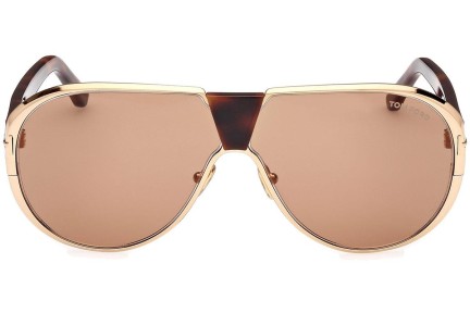 Ochelari de soare Tom Ford Vincenzo FT1072 30E Pilot Aurii