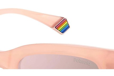 Слънчеви очила Polaroid PLD6213/S/X 35J/JQ Polarized Правоъгълни Розова