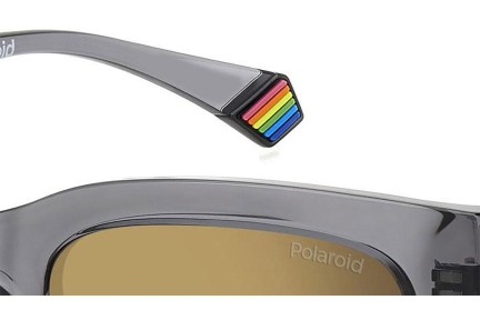 Okulary przeciwsłoneczne Polaroid PLD6213/S/X RIW/LM Polarized Prostokątne Szare