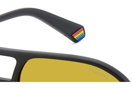 Okulary przeciwsłoneczne Polaroid PLD6217/S 003/MU Polarized Kwadratowe Czarne