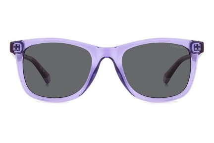 Слънчеви очила Polaroid Junior PLD8060/S 789/M9 Polarized Правоъгълни Виолетова