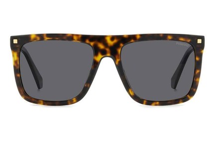 Okulary przeciwsłoneczne Polaroid PLD4166/S/X 086/M9 Polarized Flat Top Havana