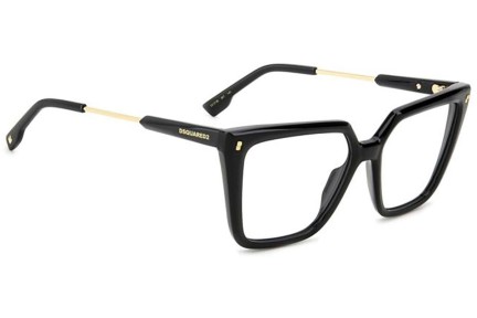 Ochelari Dsquared2 D20136 807 Dreptunghiulari Negri