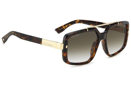 Okulary przeciwsłoneczne Dsquared2 D20120/S 086/9K Prostokątne Havana