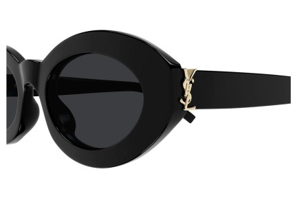 Okulary przeciwsłoneczne Saint Laurent SLM136 001 Okrągłe Czarne