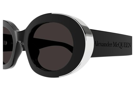 Okulary przeciwsłoneczne Alexander McQueen AM0445S 001 Okrągłe Czarne