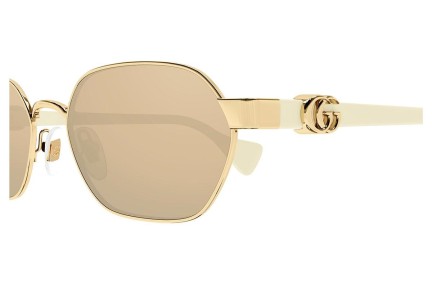 Okulary przeciwsłoneczne Gucci GG1593S 002 Owalne Złote
