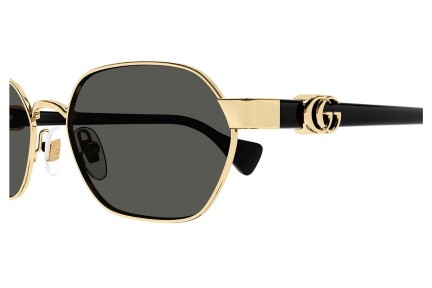 Okulary przeciwsłoneczne Gucci GG1593S 001 Owalne Złote