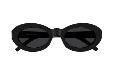 Okulary przeciwsłoneczne Saint Laurent SLM136 001 Okrągłe Czarne